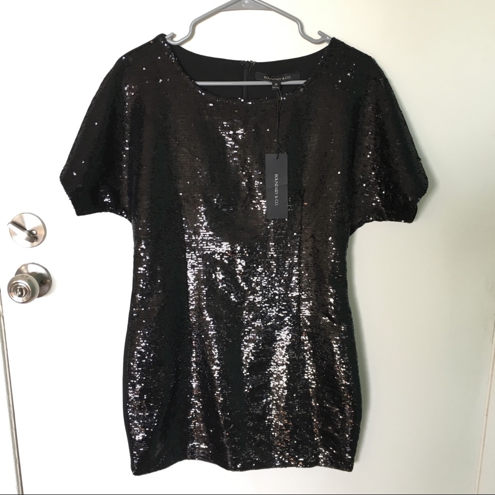 Boundary & Co Super Short Sequin Cocktail Dress